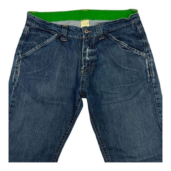 Vintage BLOCK 60 Men’s Blue Cotton Straight Leg Jeans US 33 Made in Italy | $500 - Picture 7 of 14